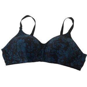 Torrid Black and Blue Floral Bra